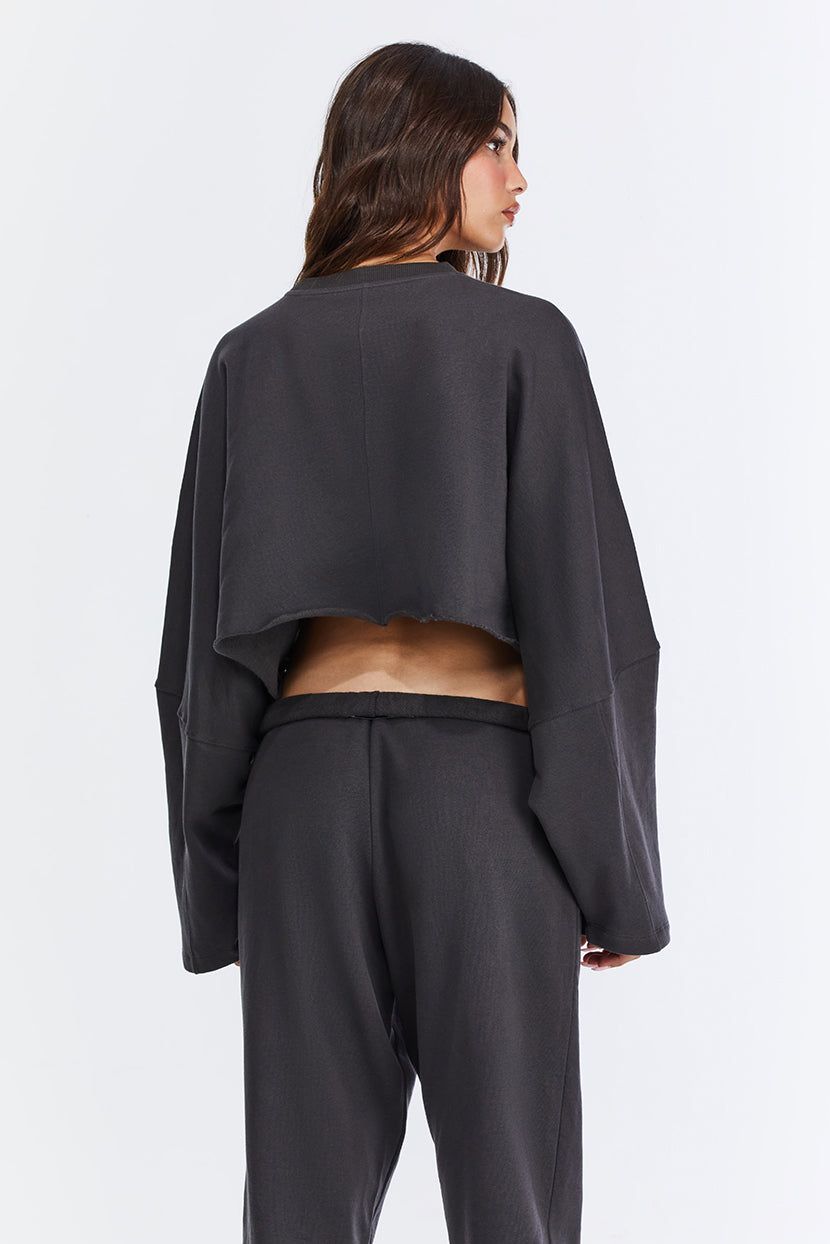 סווטשירט Comfy Zone חיתוך קרופ sold by Adika product image thumbnail 3