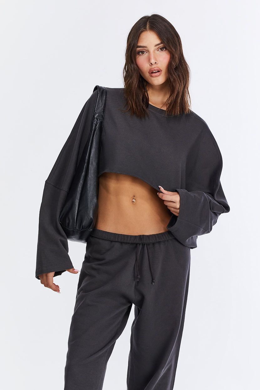 סווטשירט Comfy Zone חיתוך קרופ sold by Adika