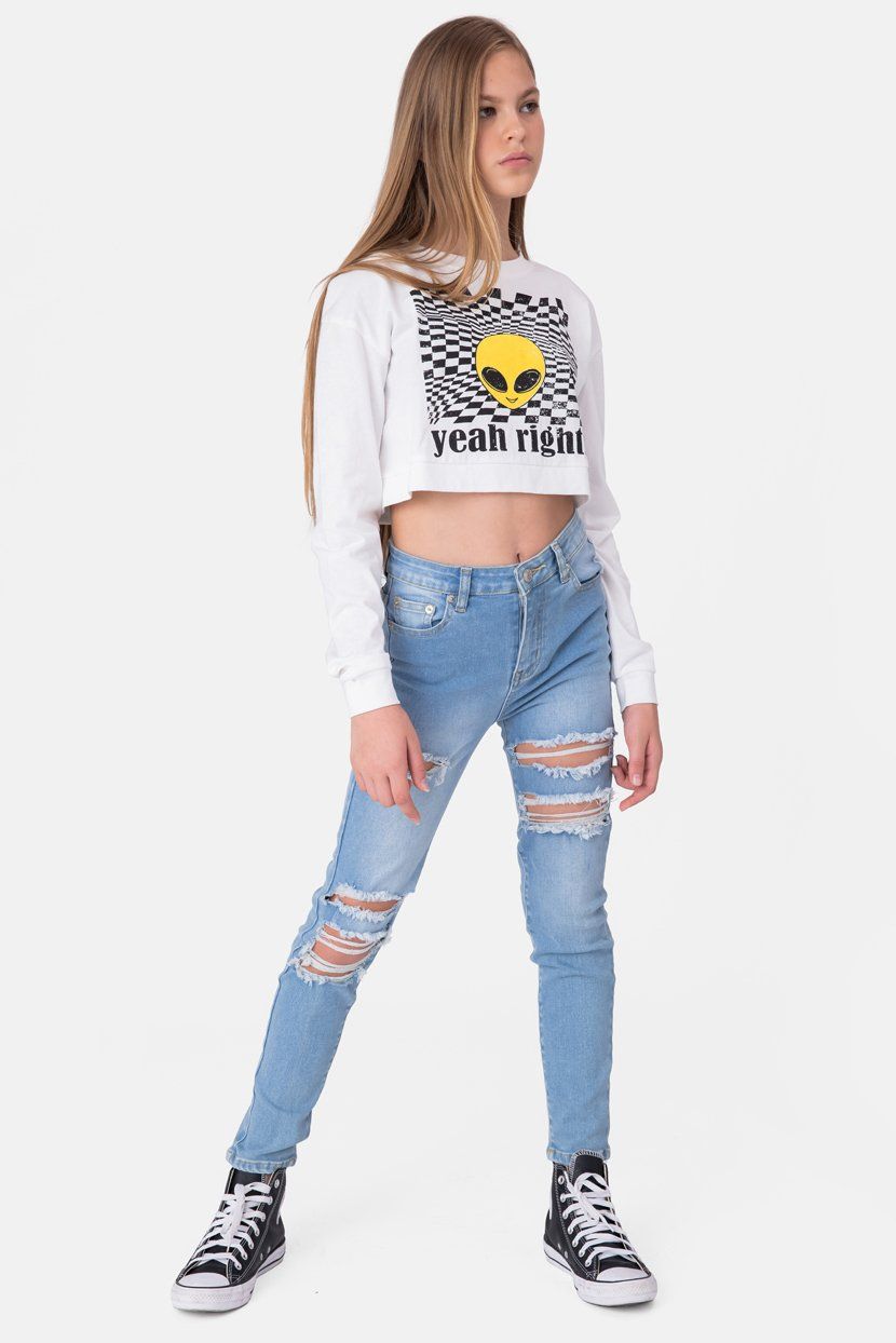 טי-שירט קרופ YEAH RIGHT sold by Adika