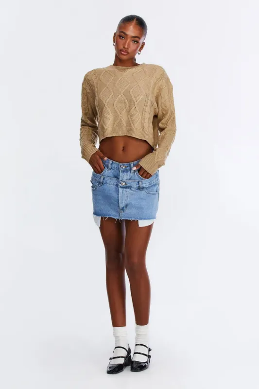 סוודר קרופ Layering Lessons גזרה משוחררת sold by Adika