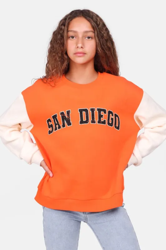 סווטשירט SAN DIEGO קולור-בלוק sold by Adika