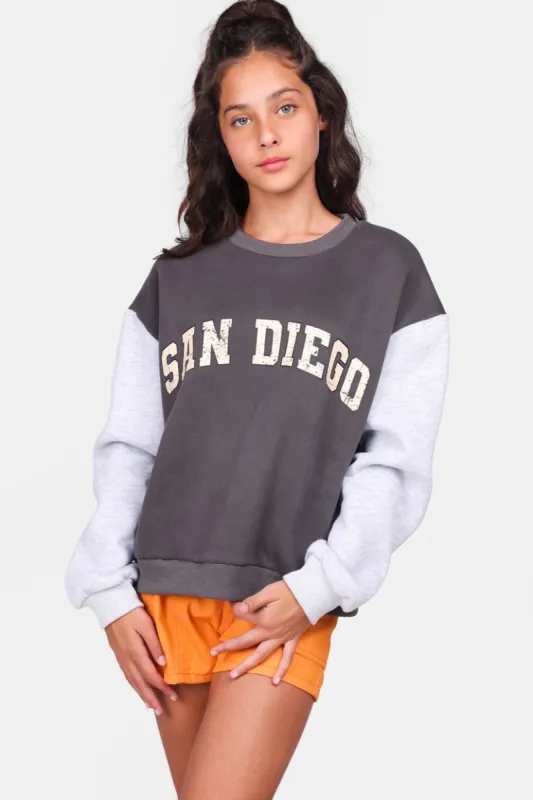 סווטשירט SAN DIEGO קולור-בלוק sold by Adika