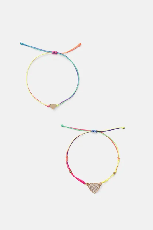 זוג צמידי חוטים אלקטריק בשילוב תליון sold by Adika