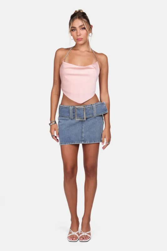 טופ Glow Getter מחשוף נשפך sold by Adika