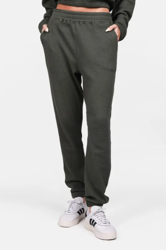 מכנסי טרנינג Off The Grid טקסטורת וופל sold by Adika