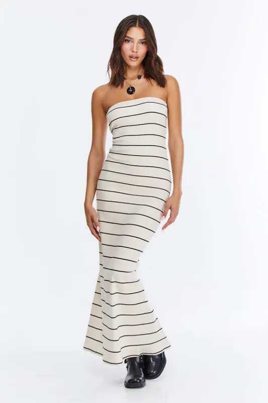 שמלת מקסי Free Falling גזרת סטרפלס sold by Adika