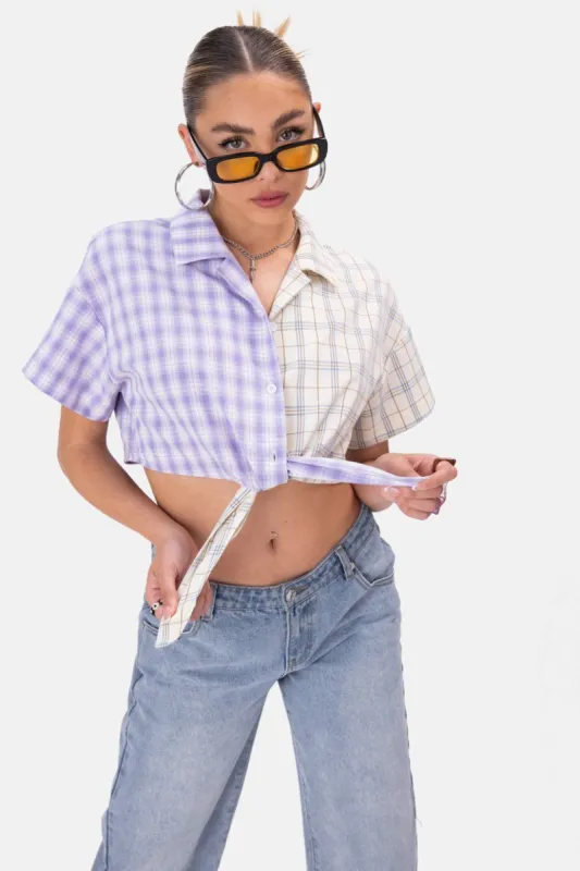 חולצת קשירה סקוורס קולור-בלוק sold by Adika