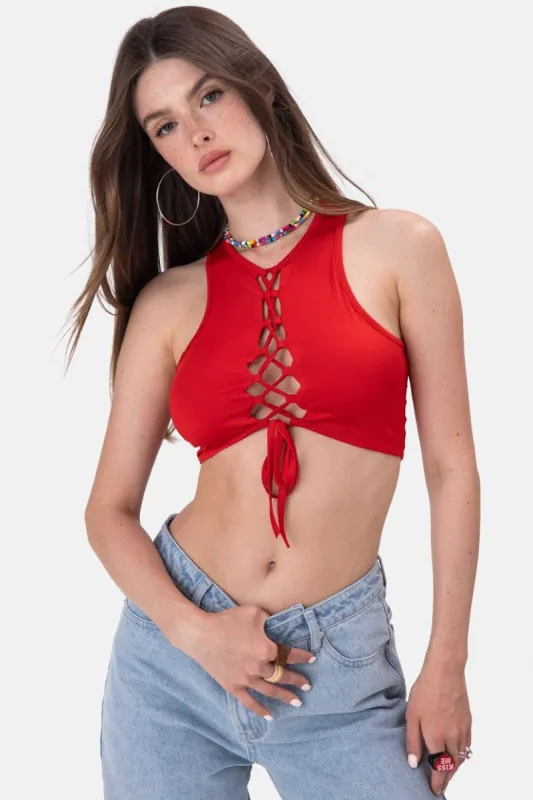 טופ קרופ סייבר שרוכי קשירה sold by Adika