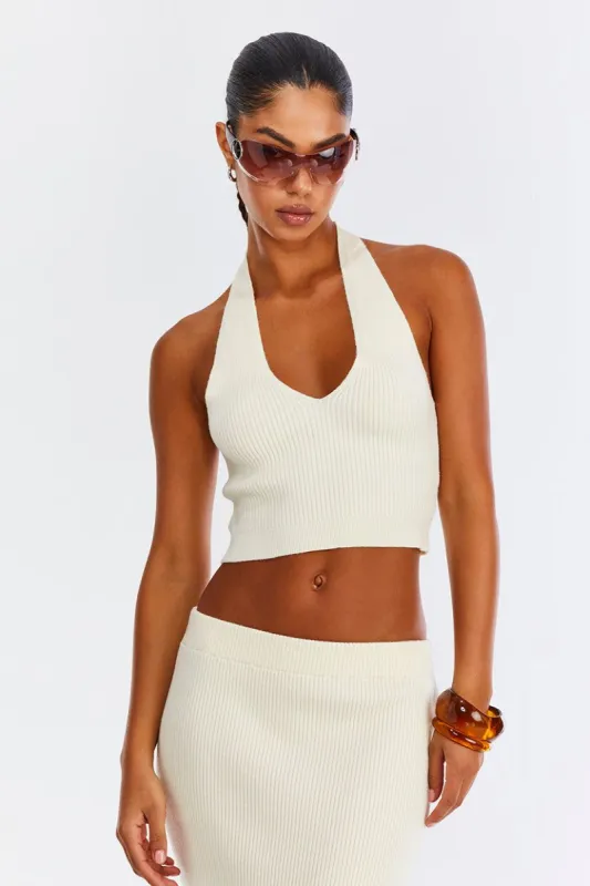 טופ סריג Knit Happens גזרת קולר sold by Adika