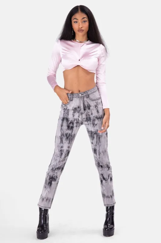 ג'ינס מונו הדפס טאי-דאי | MOM sold by Adika