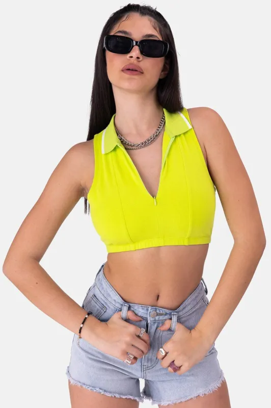 טופ קרופ קומבו צווארון פולו sold by Adika