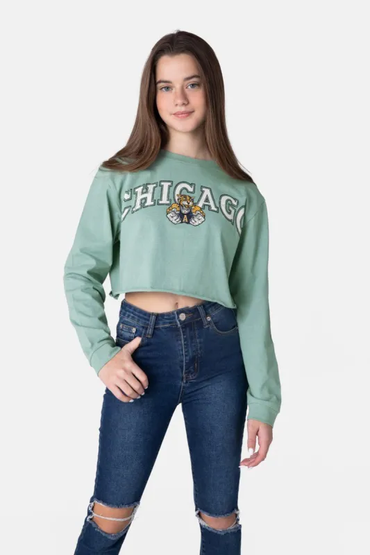 חולצת קרופ CHICAGO sold by Adika