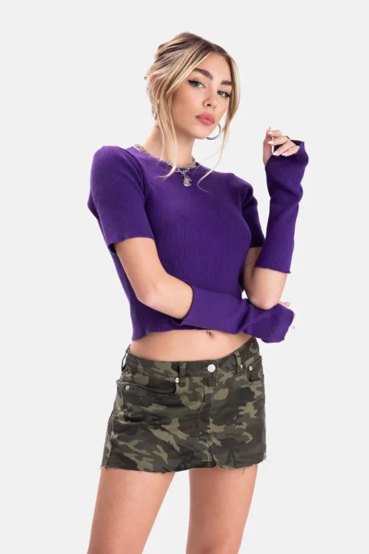 סט סריג קרופ וויליס וכפפות חצויות sold by Adika