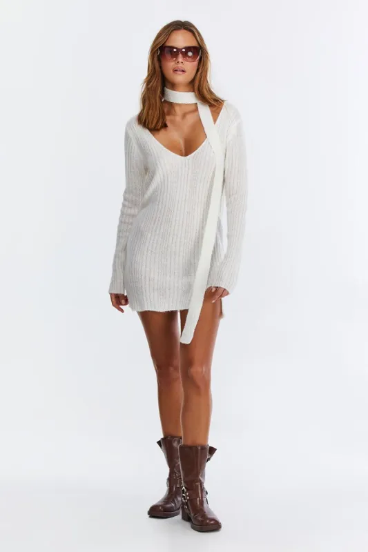 שמלת סריג Dream Angel בשילוב צעיף sold by Adika