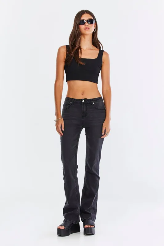 מכנסי ג׳ינס Safe Zone גזרה מתרחבת | FLARE sold by Adika