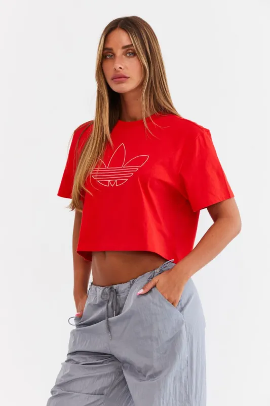 טי-שירט קרופ לוגו קדמי // adidas sold by Adika