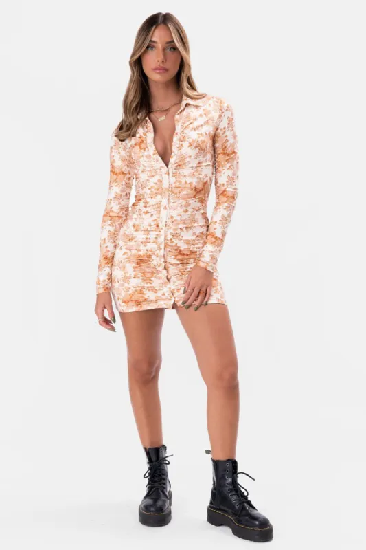 שמלת ג'אם בשילוב כיווצים sold by Adika