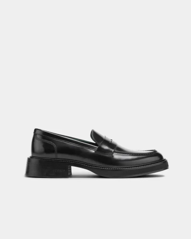 HEELED TOWNEE PENNY LOAFER made by Black