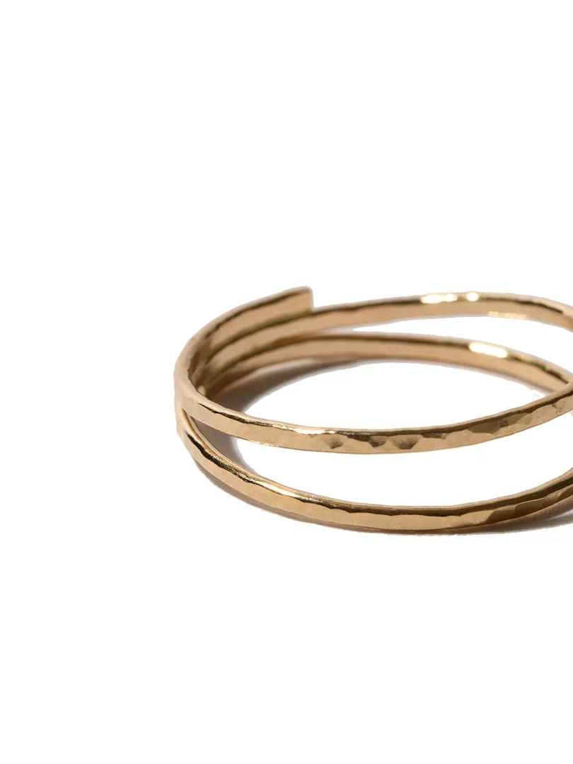 Double Hammered Ring - Gold sold by C'est beau product image thumbnail 2