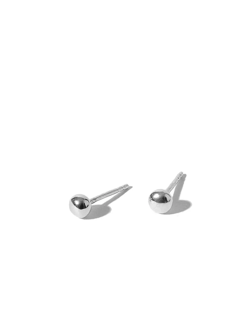 Studs Nugget Earrings - Silver sold by C'est beau product image thumbnail 2