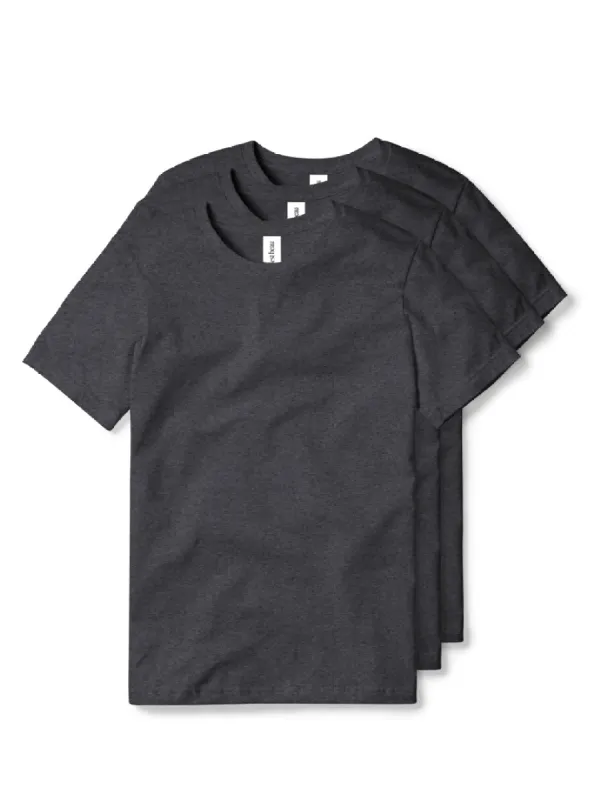 Essential T-Shirt - Charcoal - 3 Pack sold by C'est beau