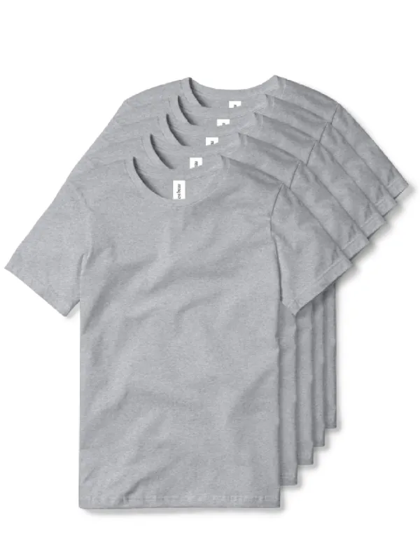 Essential T-Shirt - Grey - 5 Pack sold by C'est beau