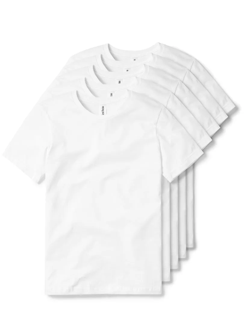 Essential T-Shrit - White - 5 Pack sold by C'est beau