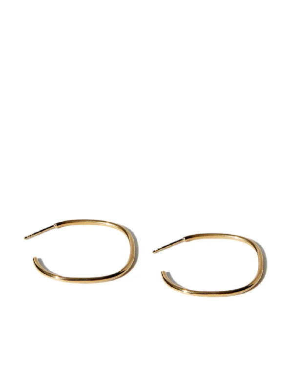Fil Carré Earrings - Gold vermeil sold by C'est beau