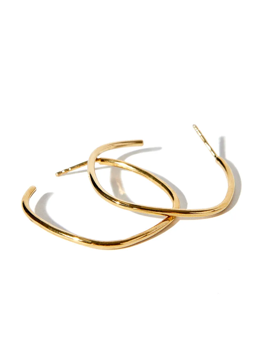 Fil Carré Earrings - Gold vermeil sold by C'est beau product image thumbnail 2
