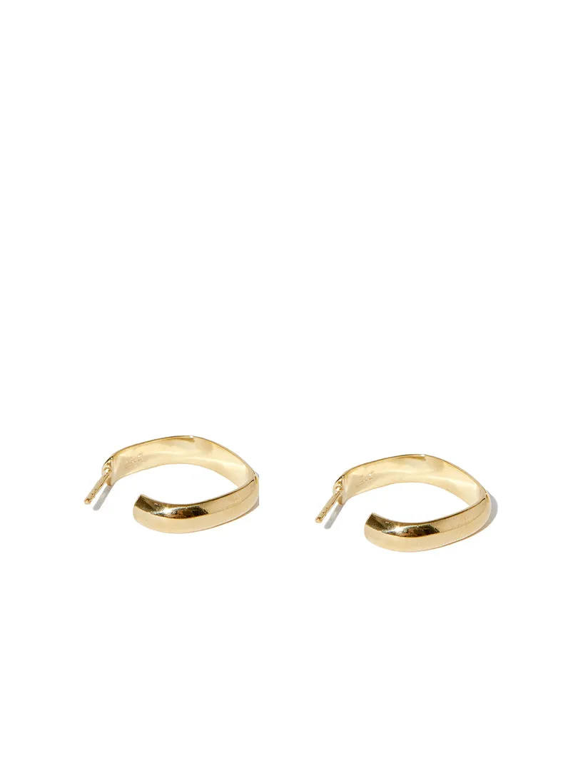Small Hoops Earrings - Gold vermeil sold by C'est beau
