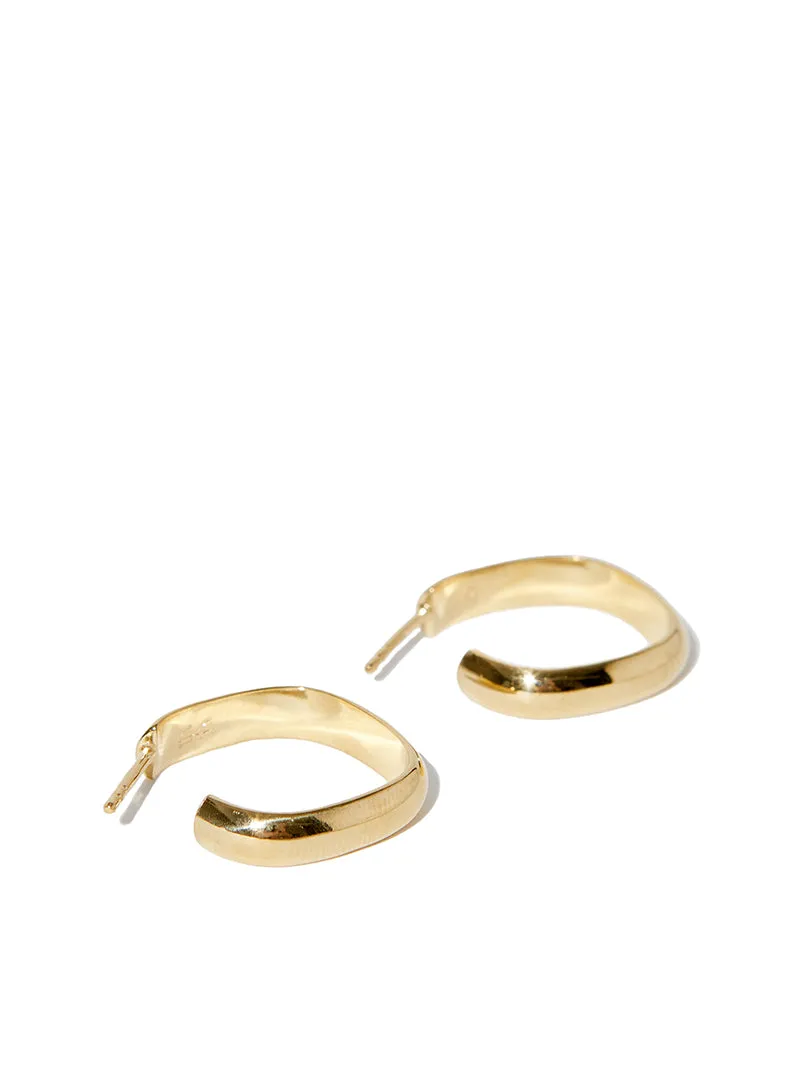 Small Hoops Earrings - Gold vermeil sold by C'est beau product image thumbnail 2