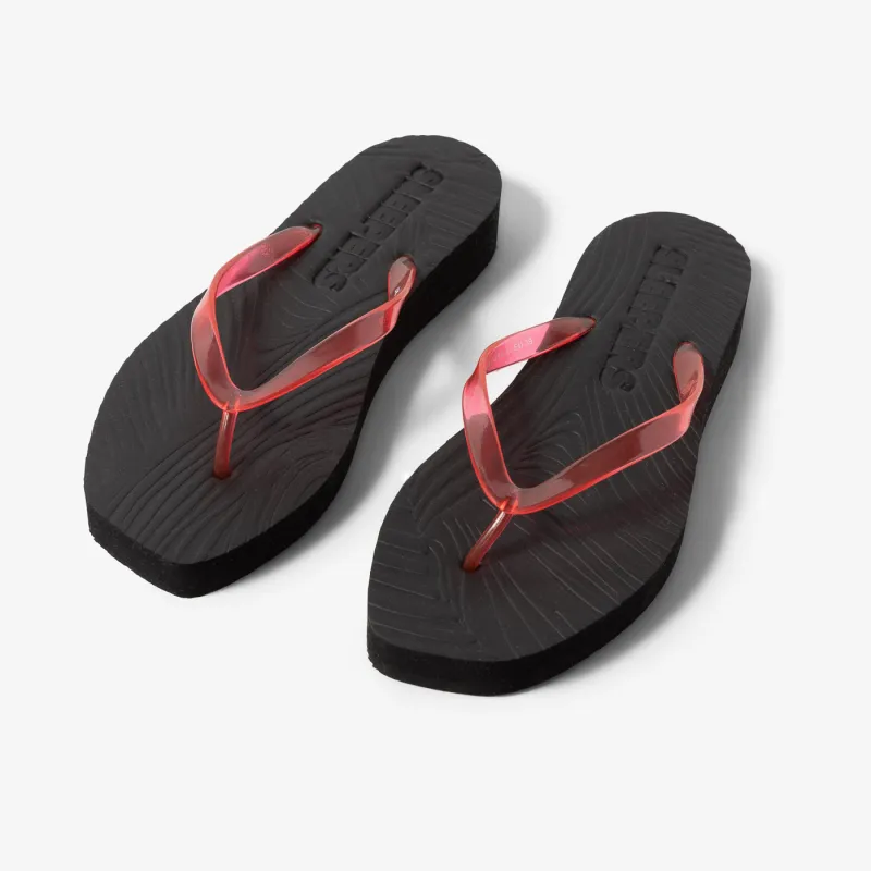 Tapered Platform Black with Transparent Red Strap  sold by Sleepers