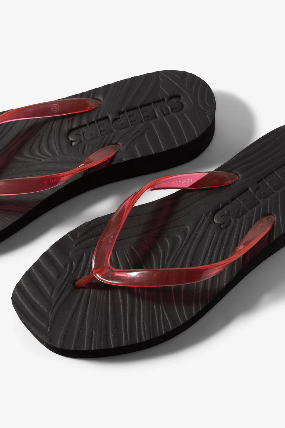 Tapered Platform Black with Transparent Red Strap
sold by Sleepers product image thumbnail 3