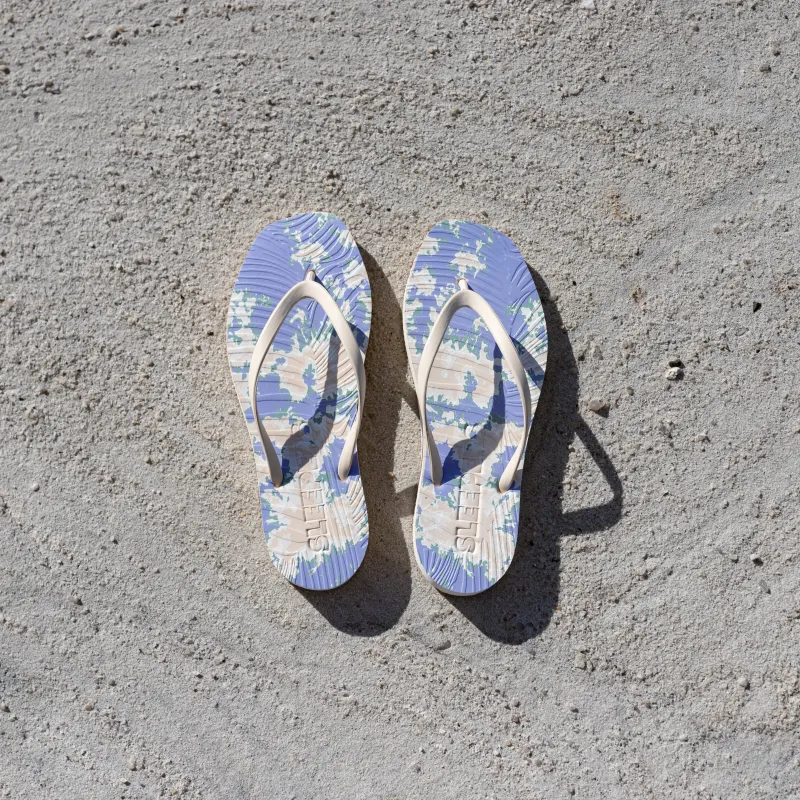 Tapered Blue Tie Dye Flip Flop sold by Sleepers