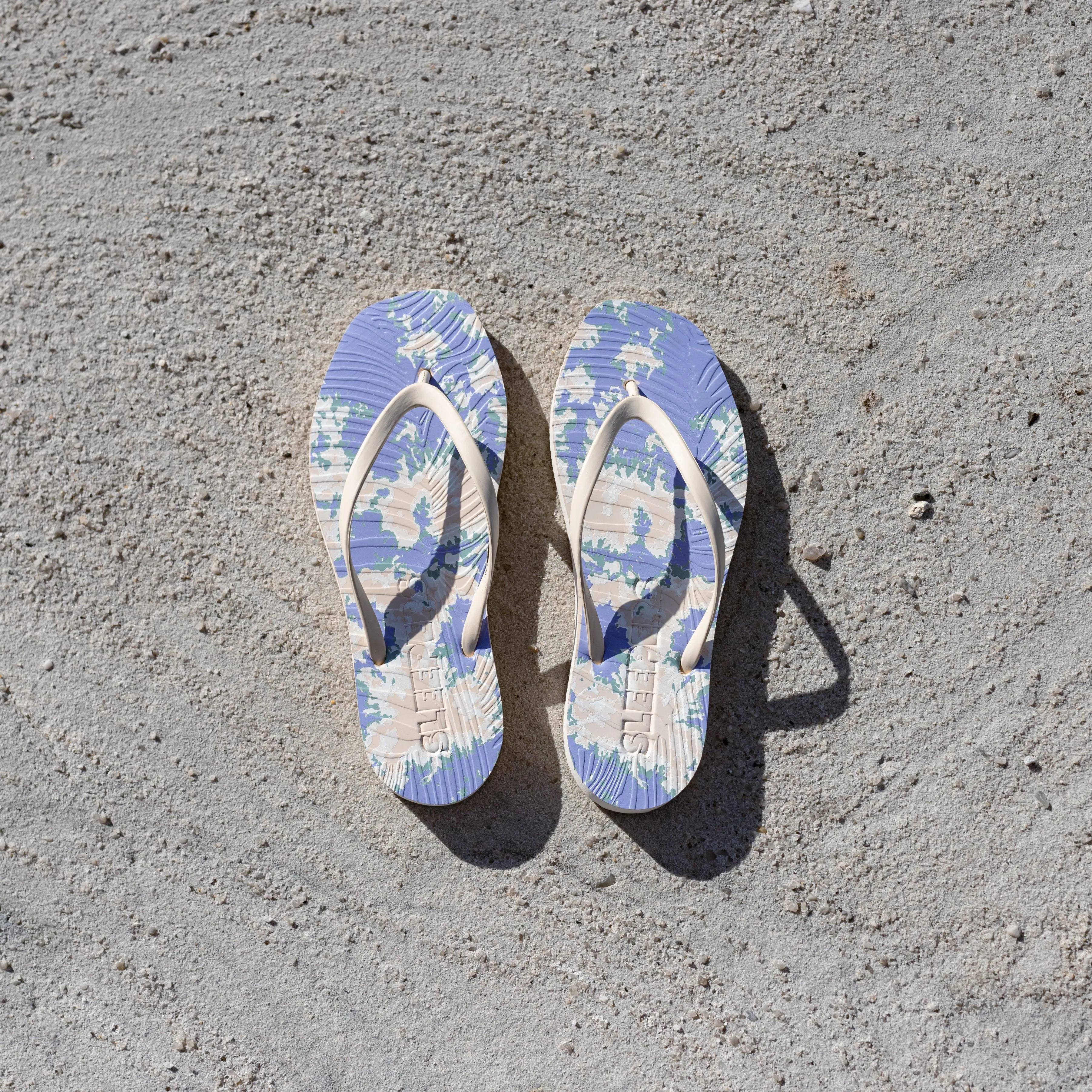 Tapered Blue Tie Dye Flip Flop sold by Sleepers