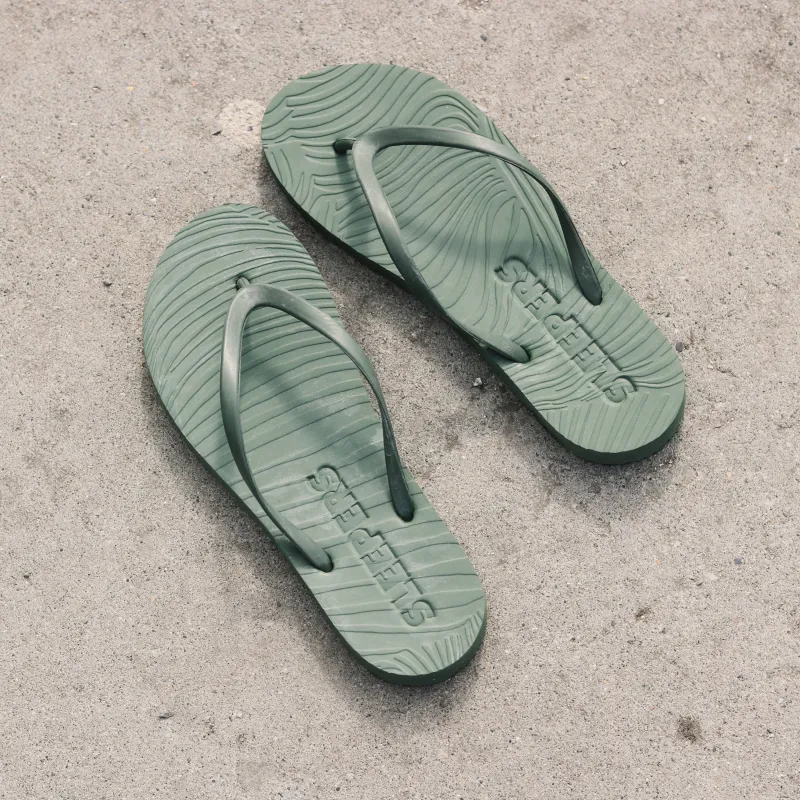 Slim Green Flip Flop sold by Sleepers