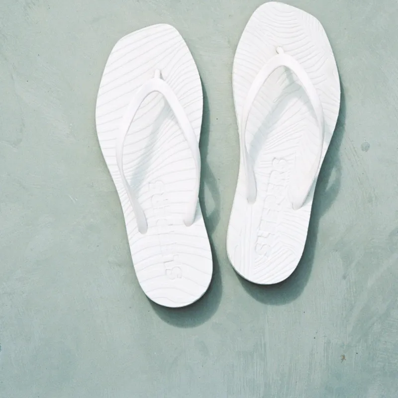 Tapered White Flip Flop sold by Sleepers