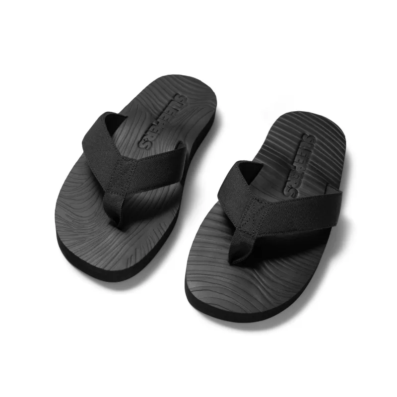 Wide Black Flip Flop made by Sleepers