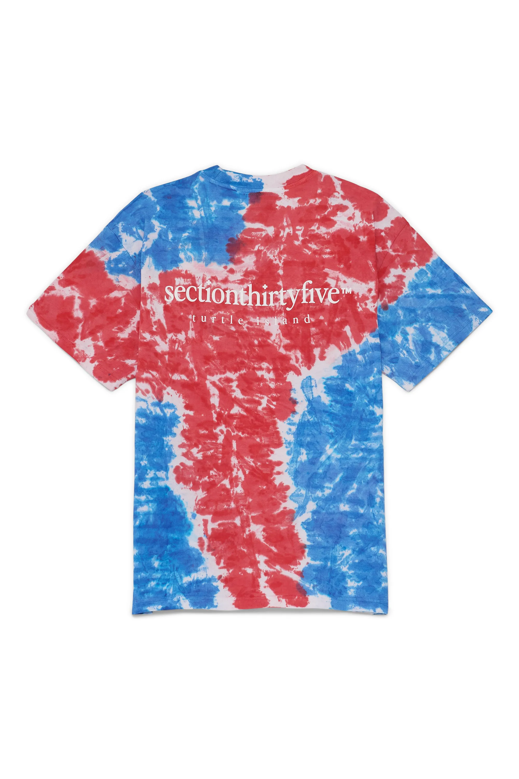 Tie Dye Wordmark Tee - Blue Red sold by SECTION 35 product image thumbnail 2
