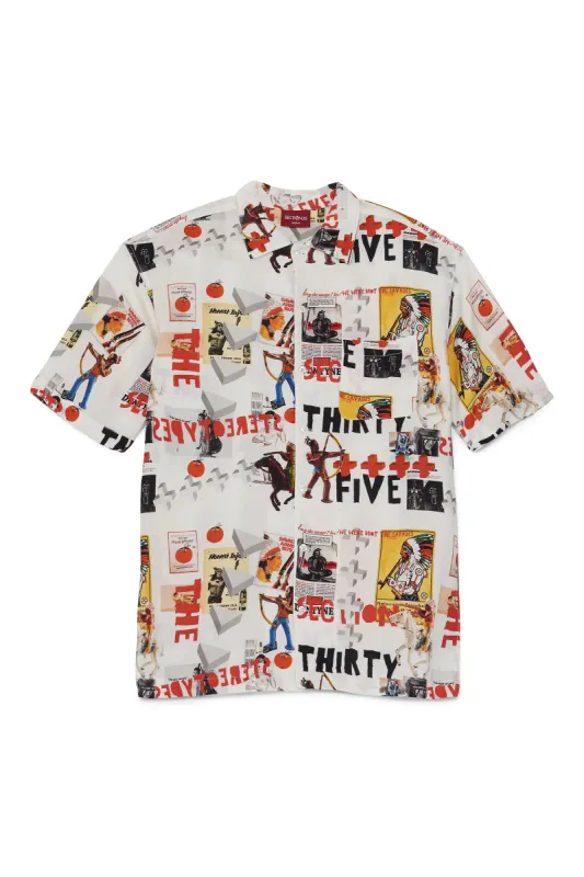 Hollywood Lies Camp Shirt - White sold by SECTION 35