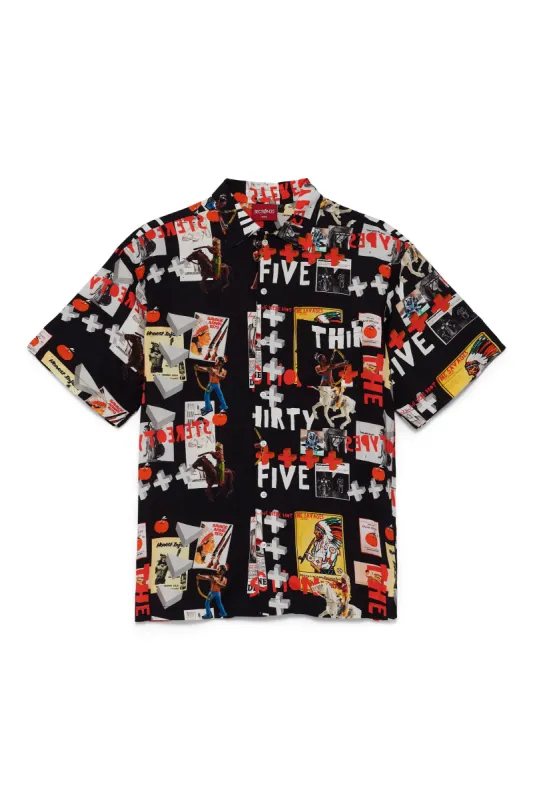 Hollywood Lies Camp Shirt - Black sold by SECTION 35