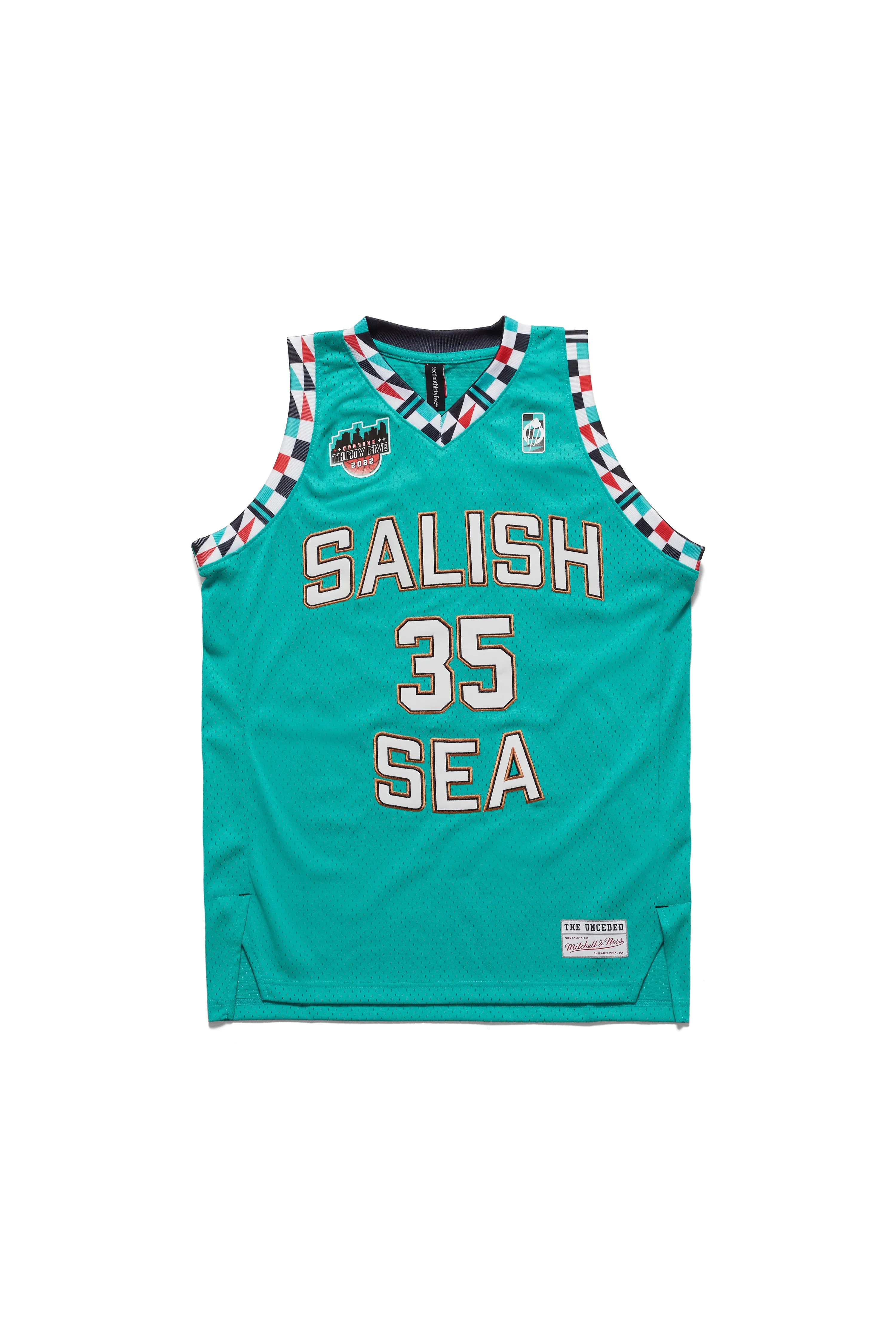Salish Sea Teal Swingman Jersey by Mitchell & Ness sold by SECTION 35