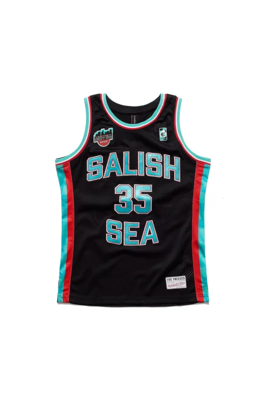 Salish Sea Black Swingman Jersey by Mitchell & Ness sold by SECTION 35