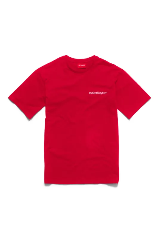 FC Embroidered Tee - Red sold by SECTION 35