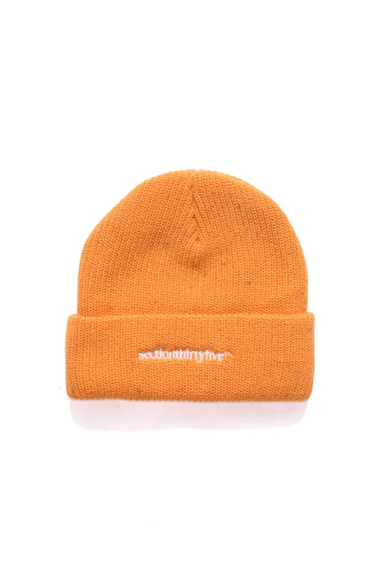 Wordmark OG Speckled Beanie - Orange made by SECTION 35
