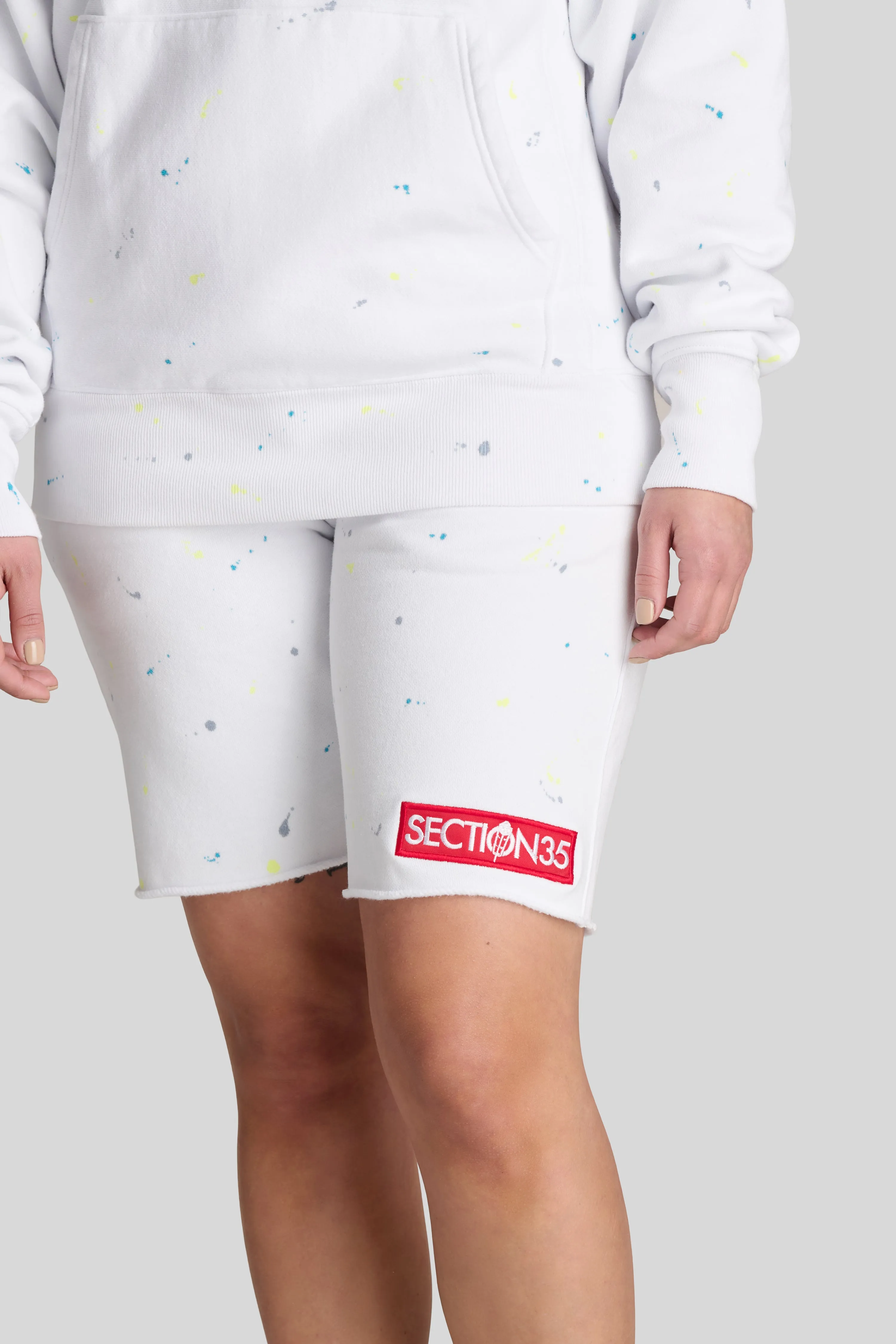 Reverse Weave® - Paint Splatter Short (White) sold by SECTION 35 product image thumbnail 2
