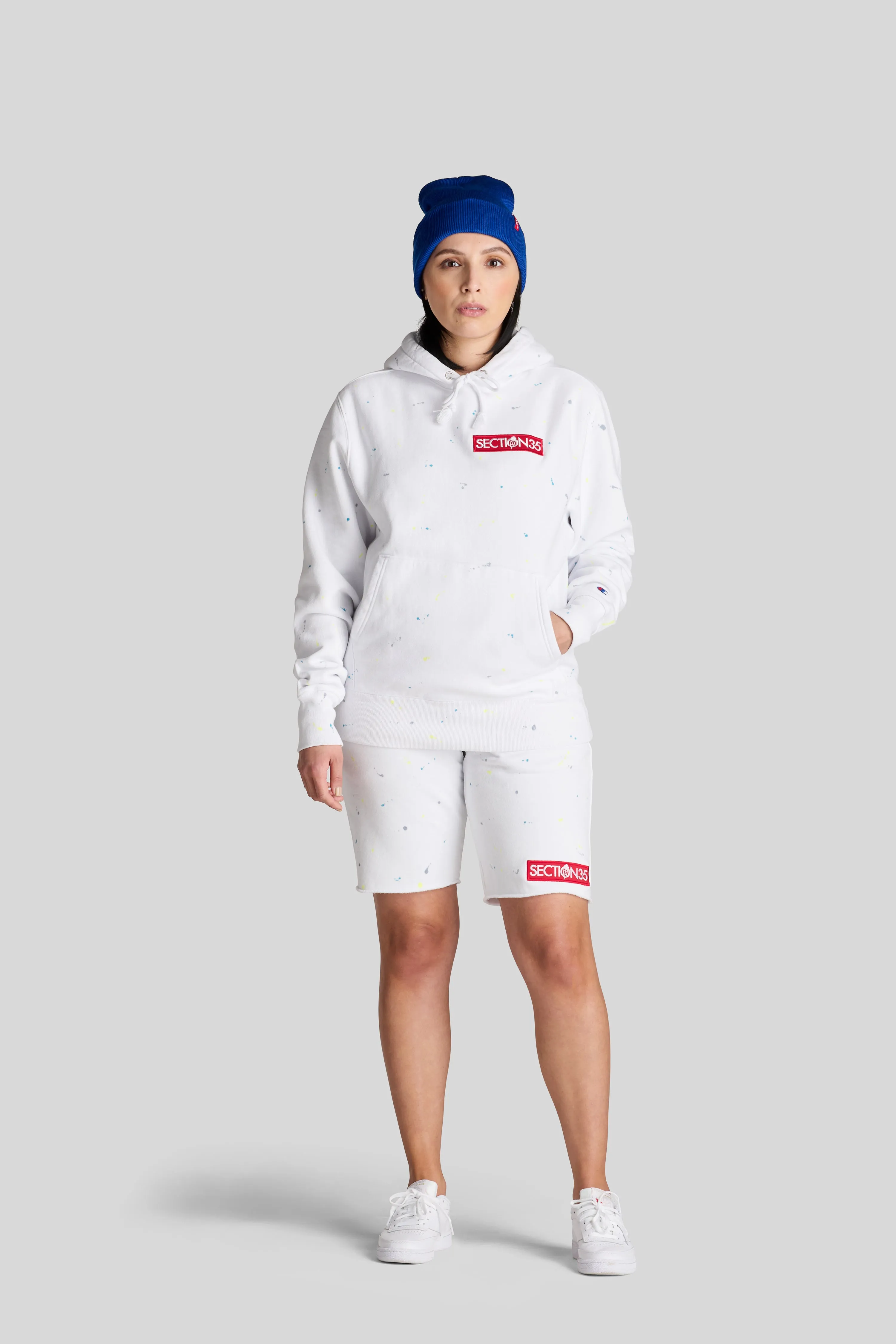 Reverse Weave® - Paint Splatter Short (White) sold by SECTION 35 product image thumbnail 3