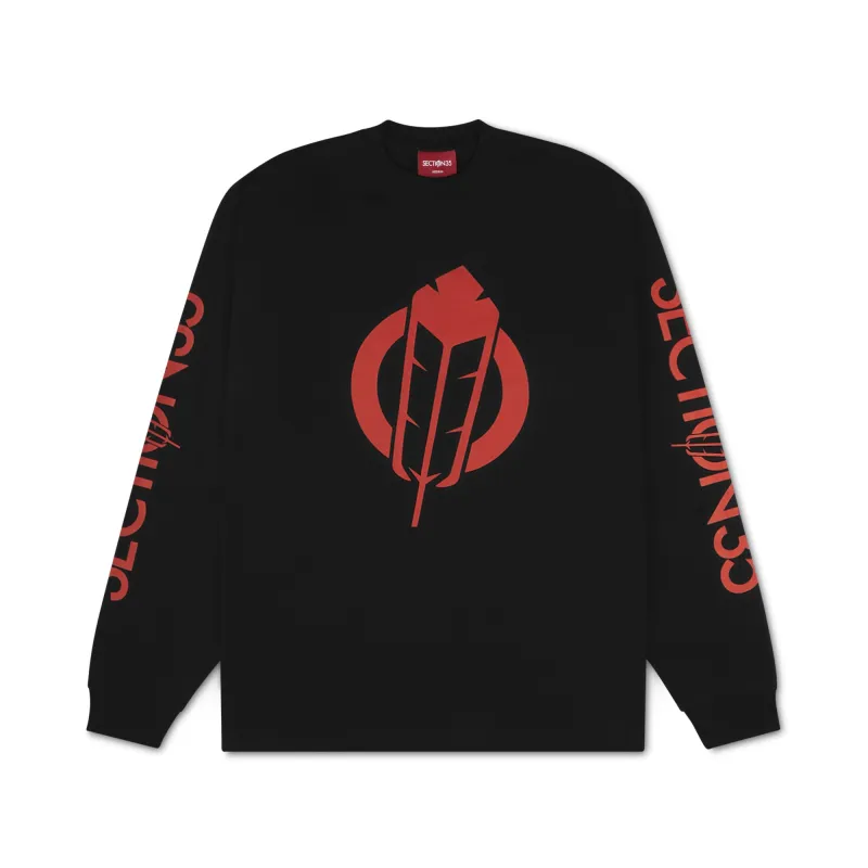 OG Forever L/S - Black/Red sold by SECTION 35