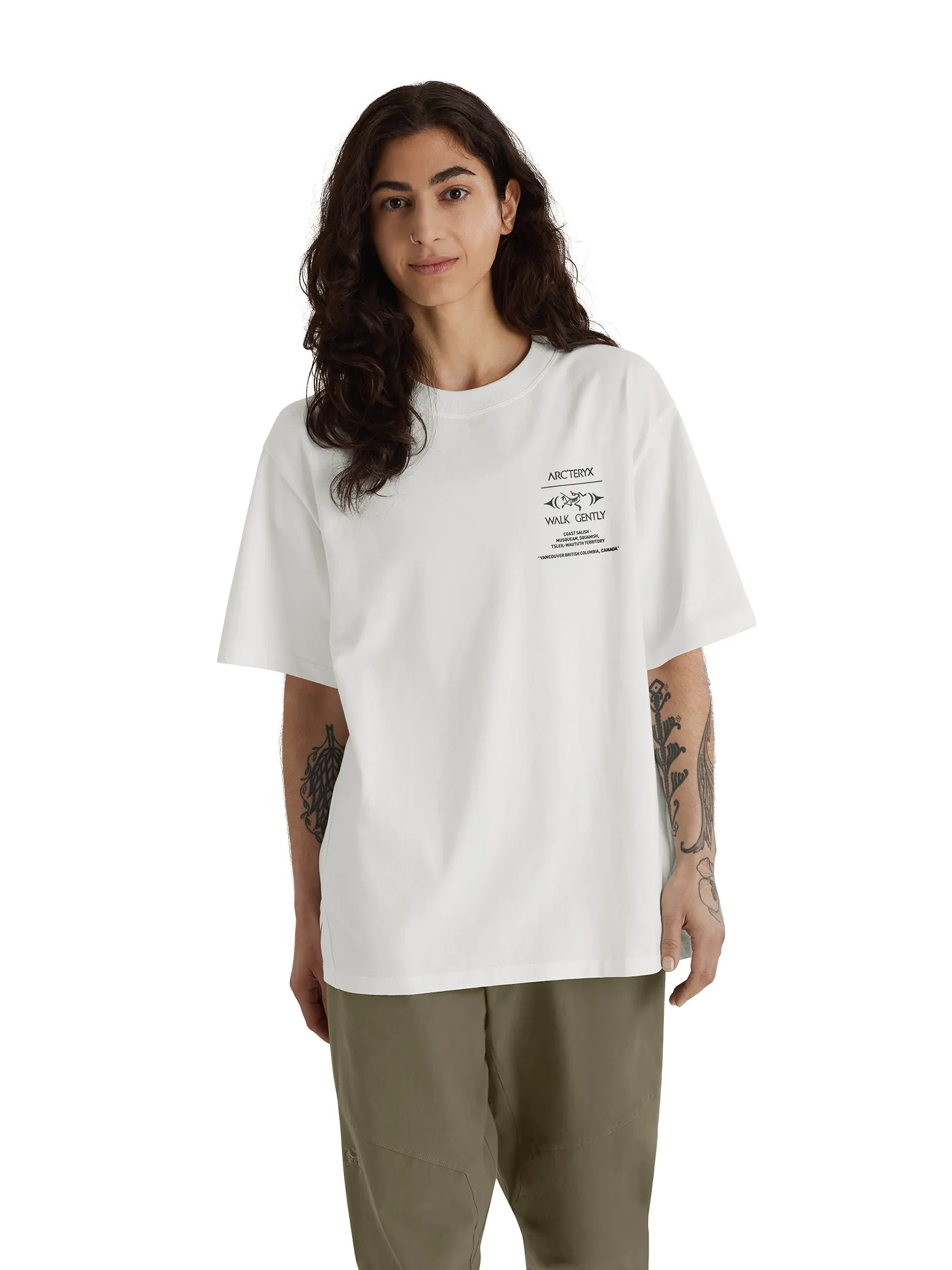 Walk Gently Salmon Skin Tee - White sold by SECTION 35 product image thumbnail 5