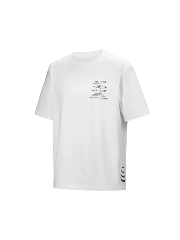 Walk Gently Salmon Skin Tee - White sold by SECTION 35